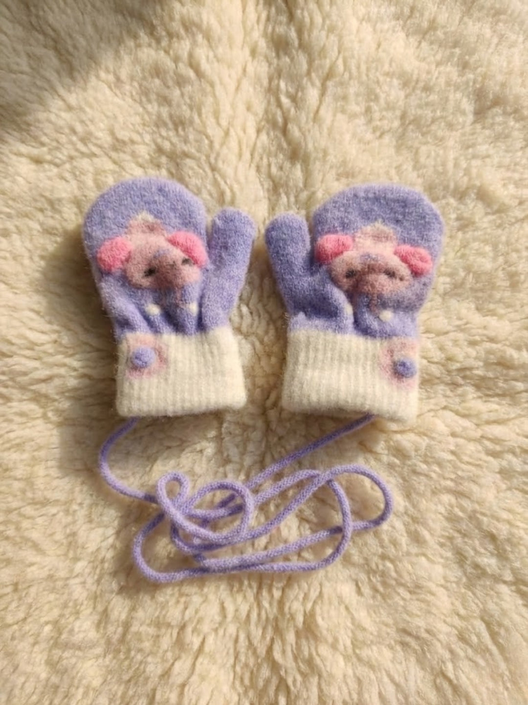 Cdeck Baby Woolen Winter Gloves for Boys & Girls | Soft, Warm & Cozy Winter Wear | 0–12 Months