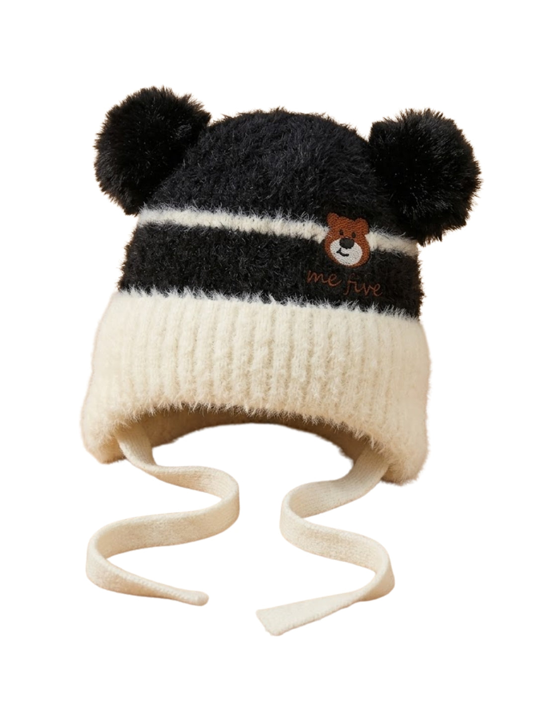 Cdeck Kids Woolen Winter Cap for Boys & Girls | Warm & Comfortable Winter Wear | 2–4 Years| Black
