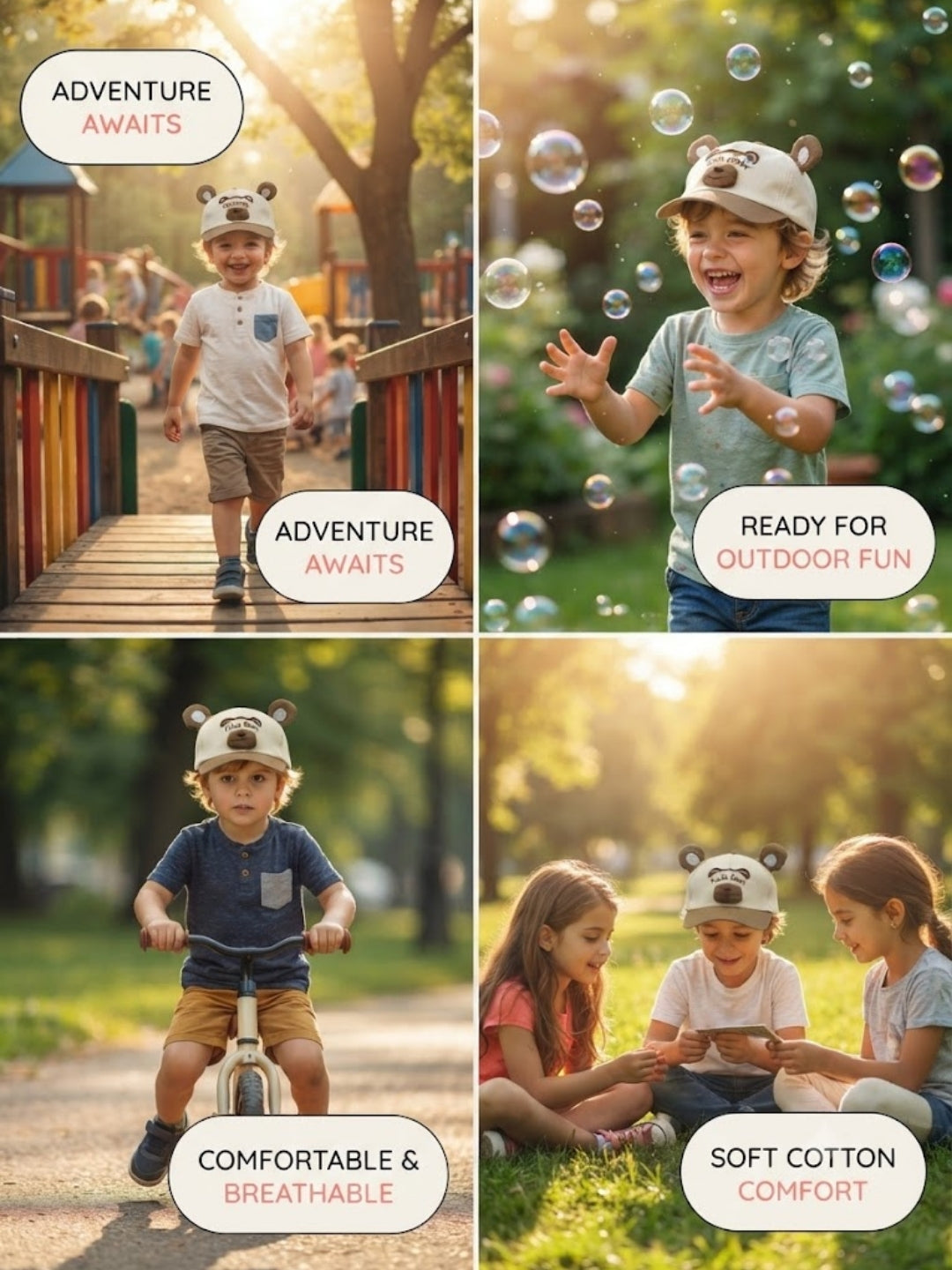 Cdeck Kids Cotton Cap for Boys & Girls