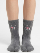Cdeck Women’s Soft Wool Socks | Warm, Cozy & Stylish Grey Floral Socks