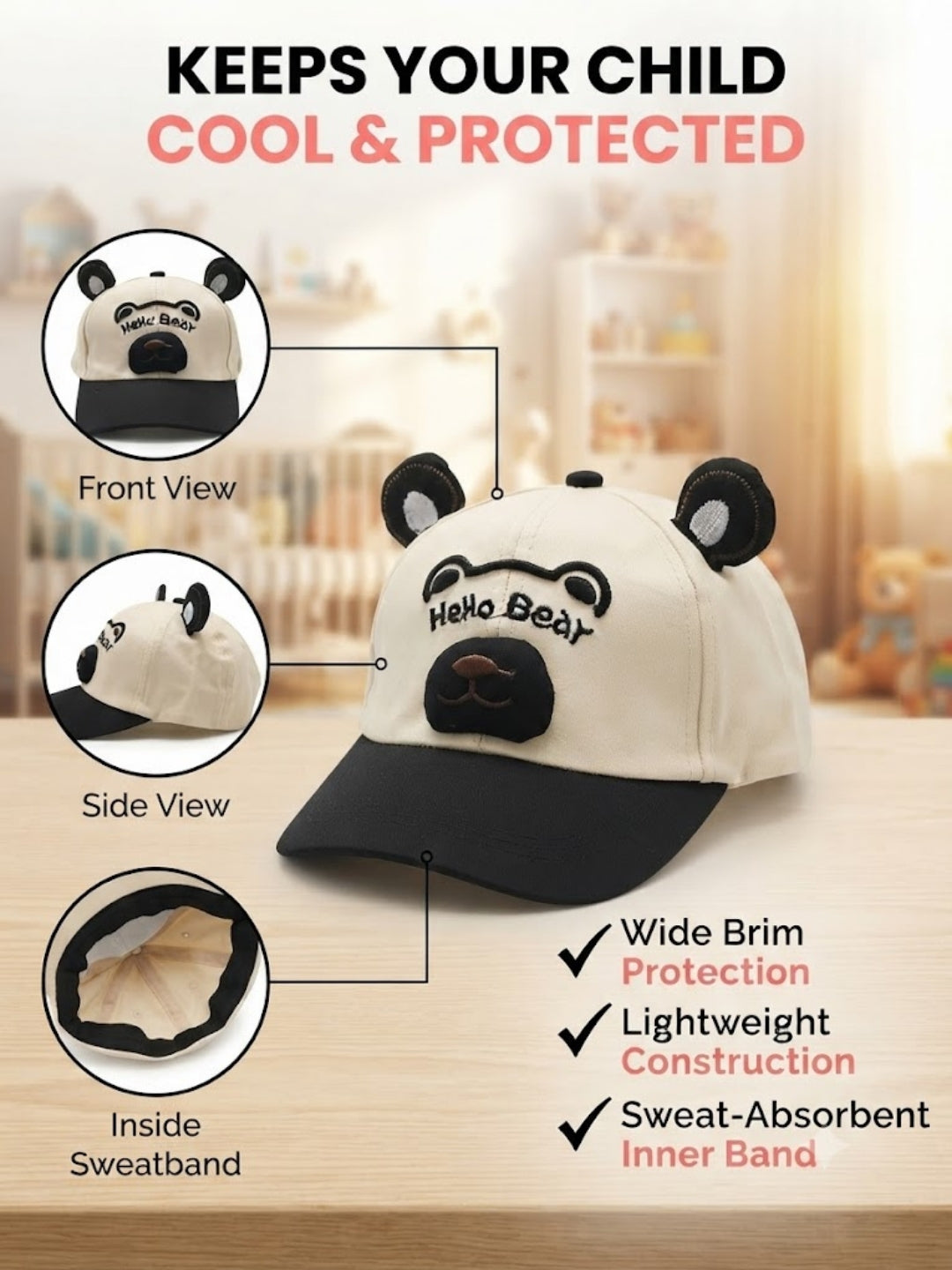 Cdeck Kids Cotton Cap for Boys & Girls