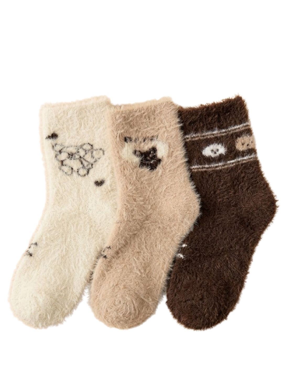 Cdeck Premium Rabbit Wool Winter Socks for Kids | Warm & Soft Fuzzy Socks  |  2–12 Years | |Multicolor Pack