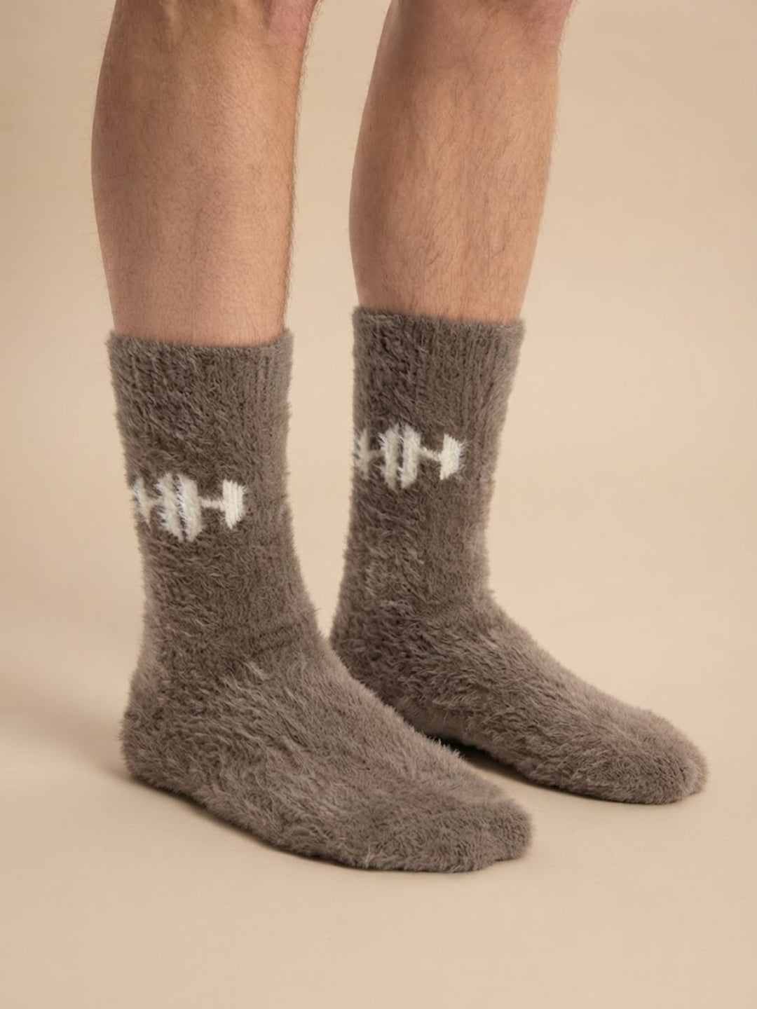 Cdeck Men’s Hair Wool Winter Socks | Single Pair | Soft, Warm & Stretchable | Brown