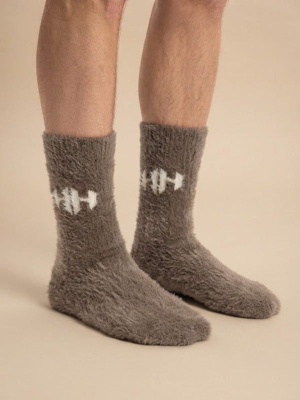 Cdeck Men’s Hair Wool Winter Socks | Single Pair | Soft, Warm & Stretchable | Brown