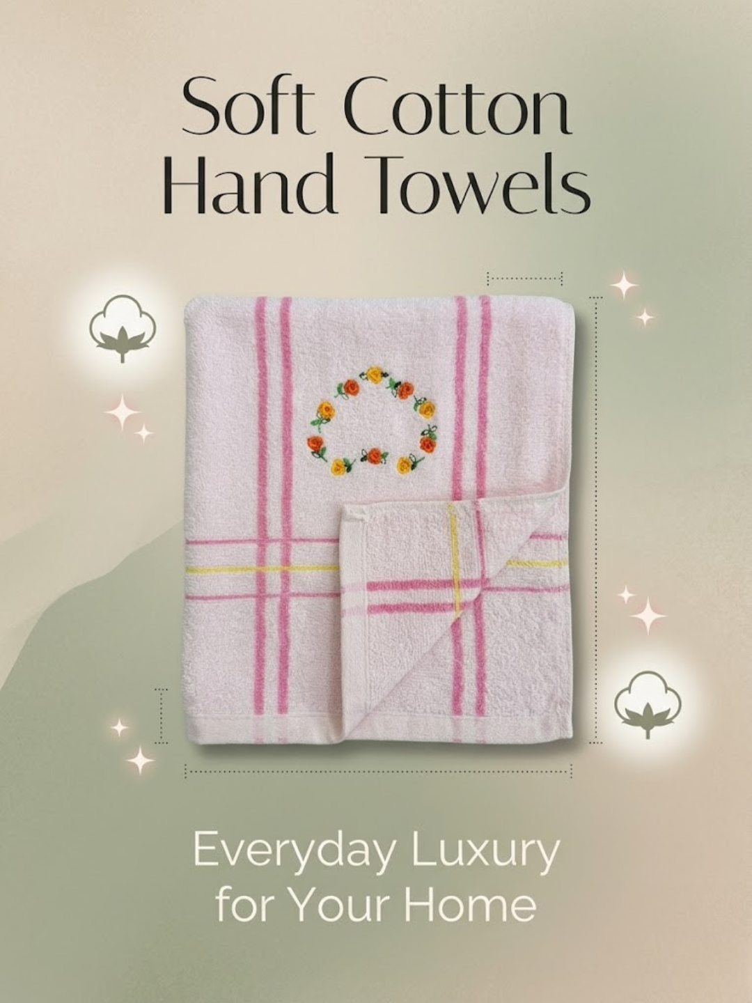 Cdeck Premium Cotton Hand Towel | Soft, Absorbent & Comfortable Everyday Use