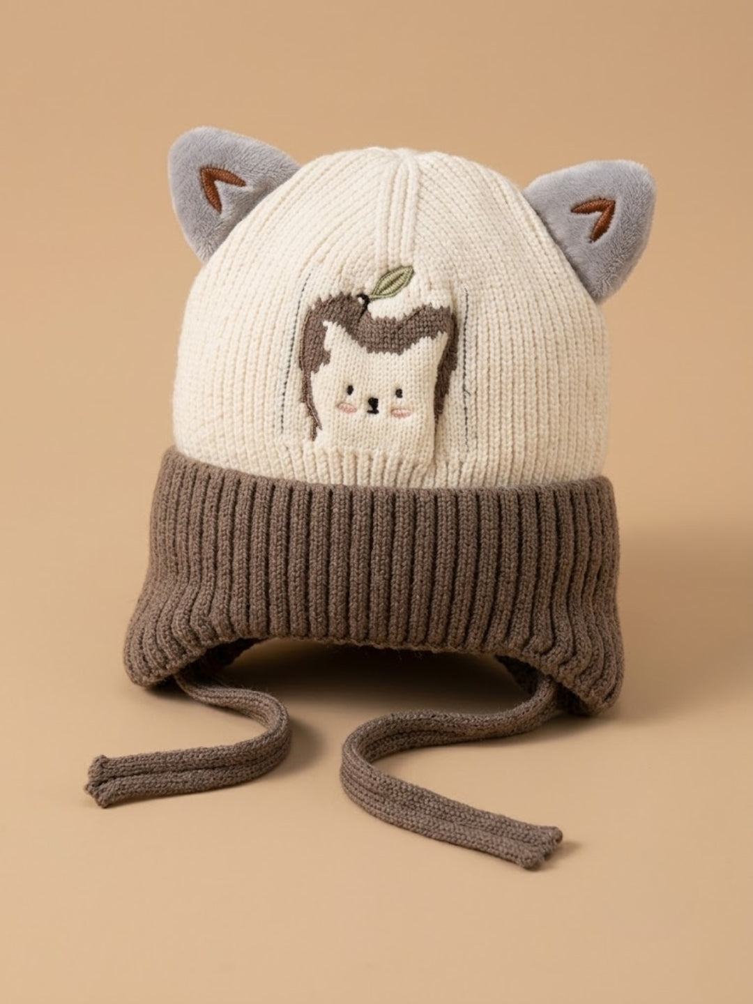 Cdeck Kids Woolen Winter Cap for Boys & Girls | Warm & Comfortable Winter Wear | 2–4 Years | Brown