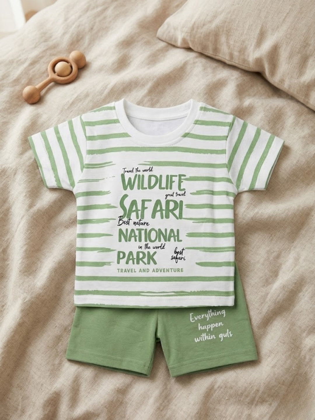 Cdeck Baby Cotton T-Shirt & Shorts Set | Half Sleeve, Soft & Comfortable Baby Wear