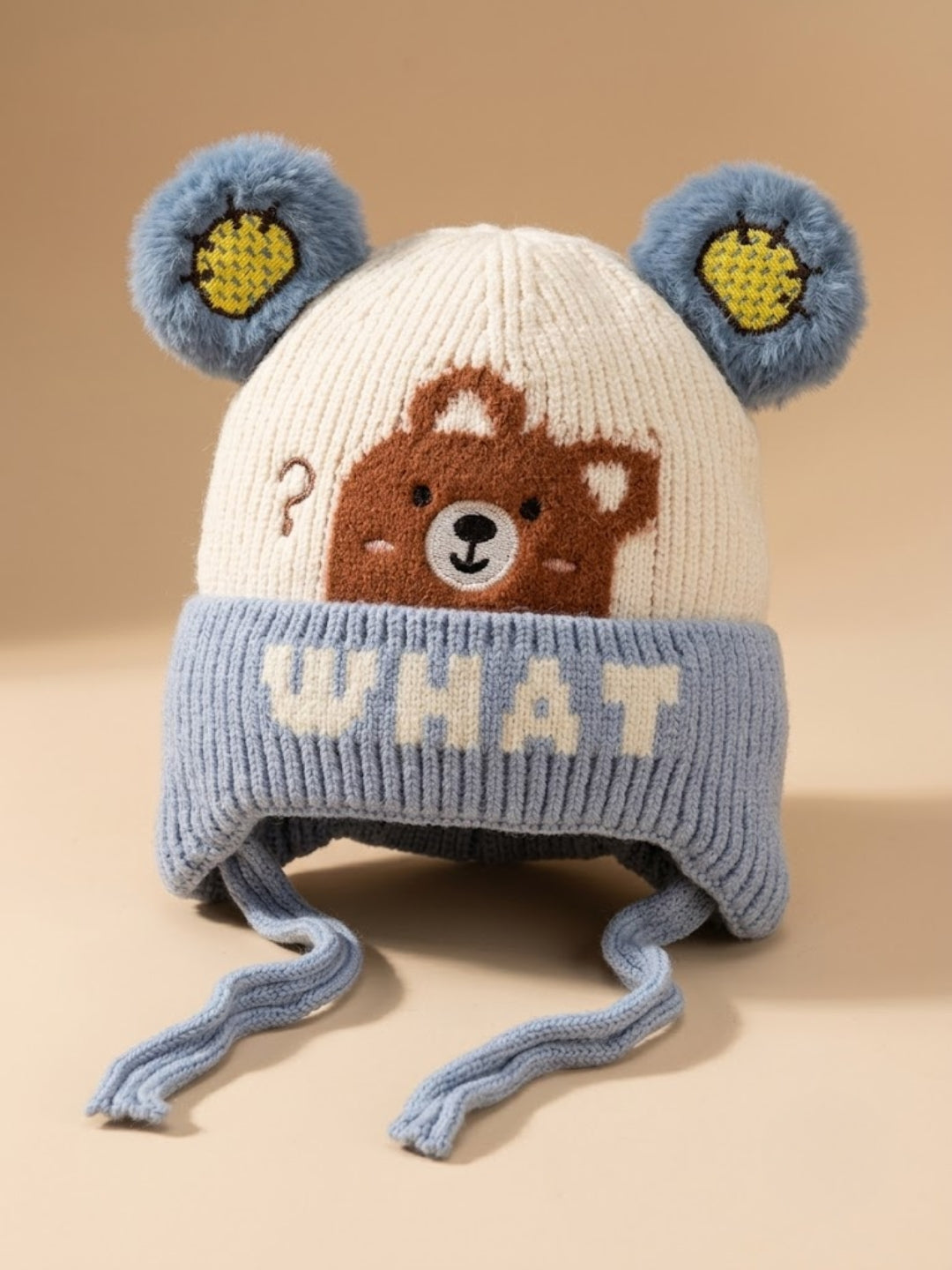 Cdeck Kids Woolen Winter Cap for Boys & Girls | Warm & Comfortable Winter Wear | 2–4 Years | Blue