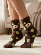 Cdeck Women’s Soft & Warm Woolen Fuzzy Socks | Cozy Thick Winter Socks for Women | Green