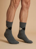 Cdeck Men’s Premium Hair Wool Winter Socks  | Soft, Fuzzy, Warm & Comfortable | Dark Grey| Free Size