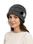Cdeck Women Woolen Cap | Soft Knitted Winter Beanie for Women | Warm & Stylish Winter Wear | Free Size| Grey