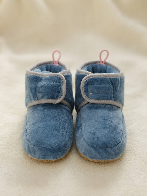 Cdeck Woolen Baby Booties for kids| Soft, Warm & Comfortable Winter Footwear | 3–9 Months | blue