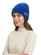 Cdeck Women Woolen Cap | Soft Knitted Winter Beanie for Women | Warm & Stylish Winter Wear | Free Size| Blue