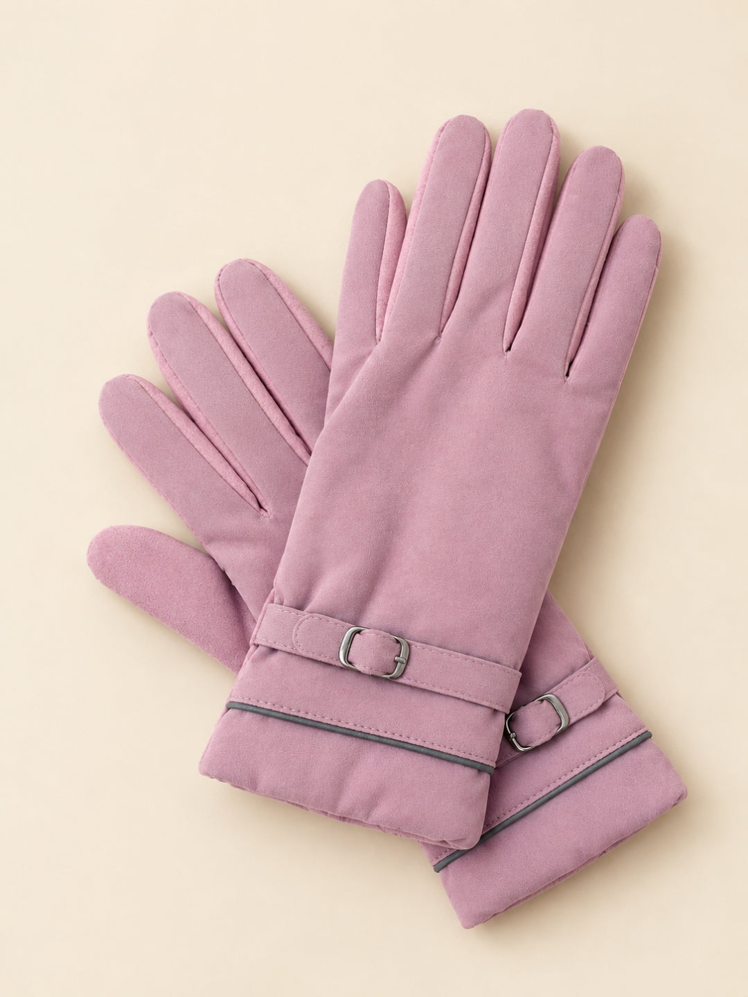 Cdeck Women’s Woolen Gloves | Warm Winter Gloves | Touchscreen Friendly | Free Size | Pink
