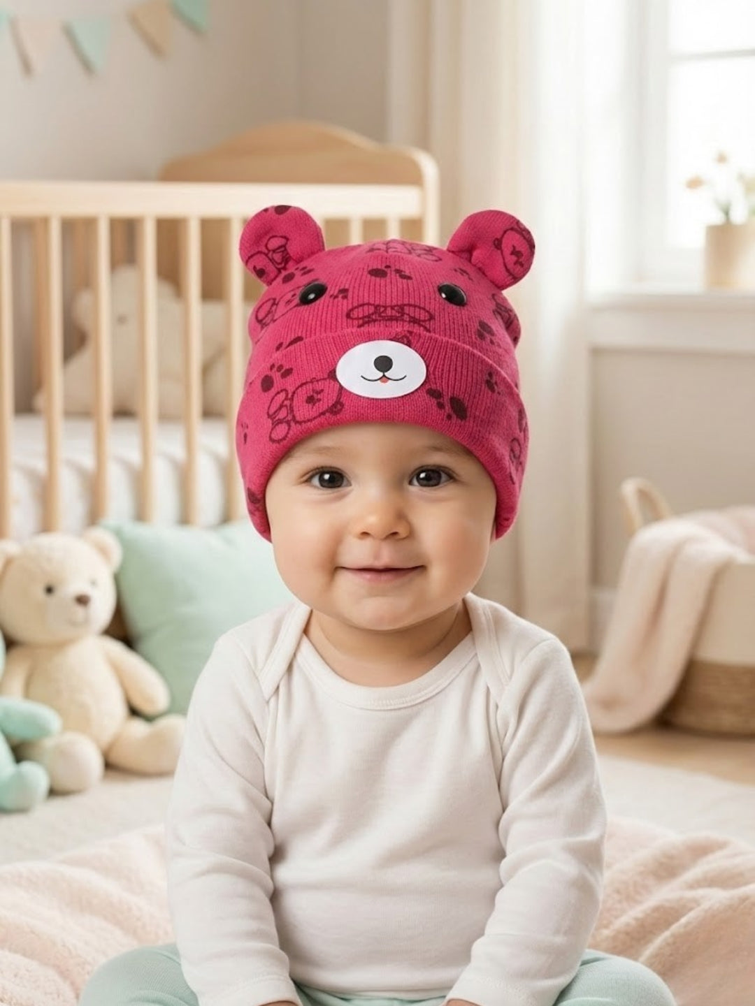 Cdeck Kids Woolen Cap for Boys & Girls | Soft, Warm & Comfortable Winter Wear | 6–18 Months