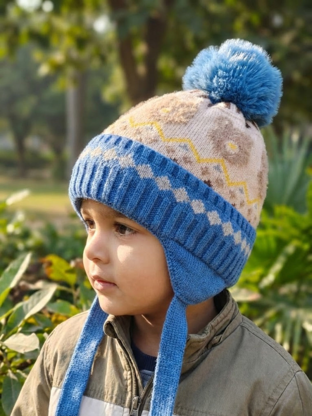 Cdeck Kids Winter Woolen Cap for Boys & Girls | Warm, Soft & Comfortable | 2–4 Years