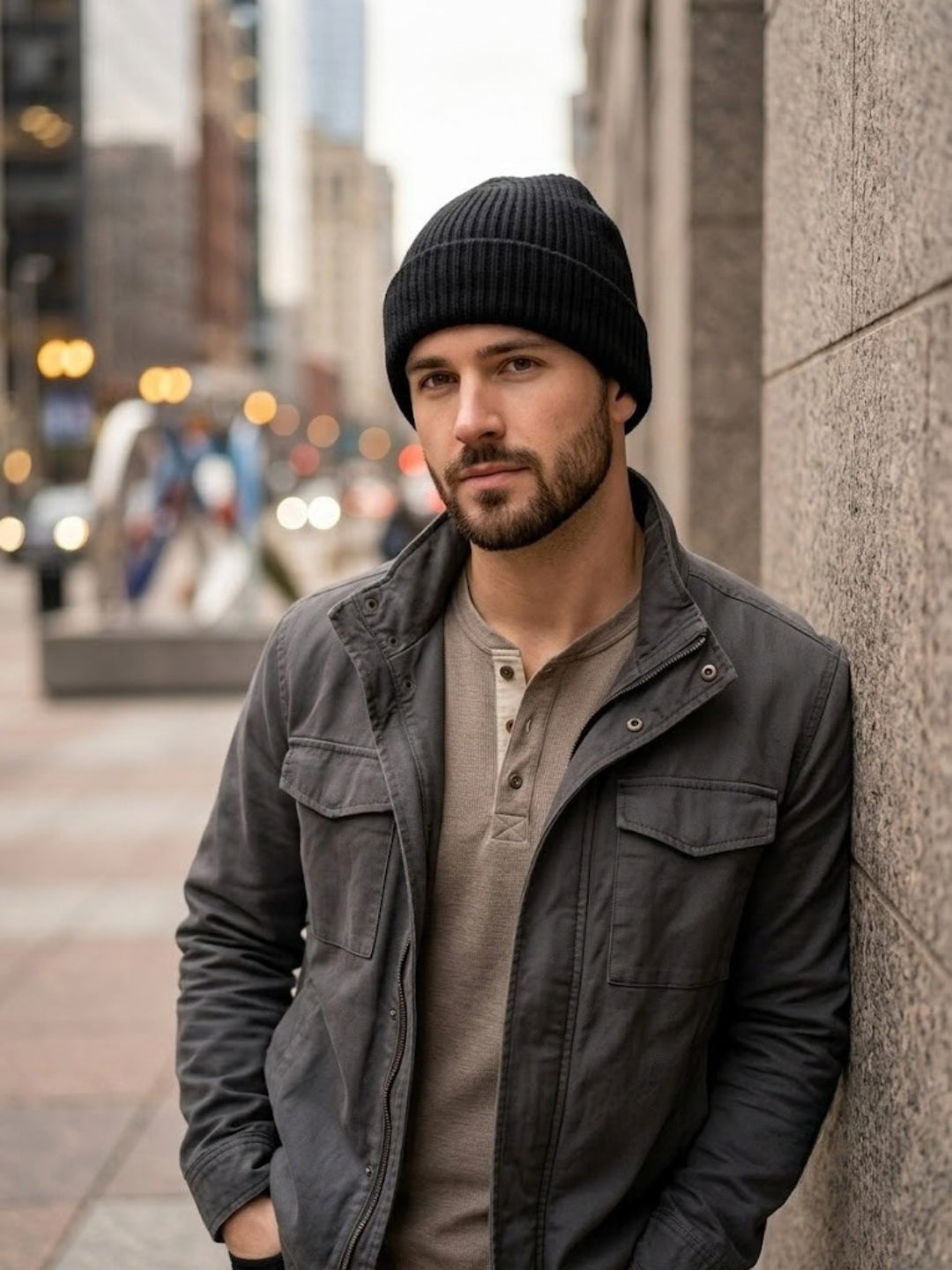 Cdeck Men’s Woolen Winter Cap | Soft, Warm & Comfortable Cap for Everyday Wear | Free Size | Black