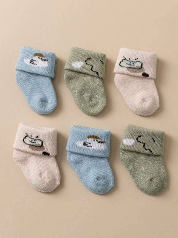 Cdeck Baby Kids Towel Cotton Socks | Soft, Comfortable & Absorbent | 0–12 Months