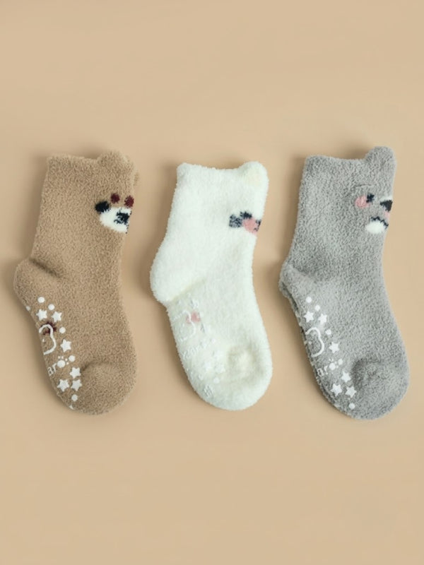 Cdeck Kids Rabbit Wool Anti-Slip Winter Socks | Soft, Warm & Comfortable | 0–4 Years