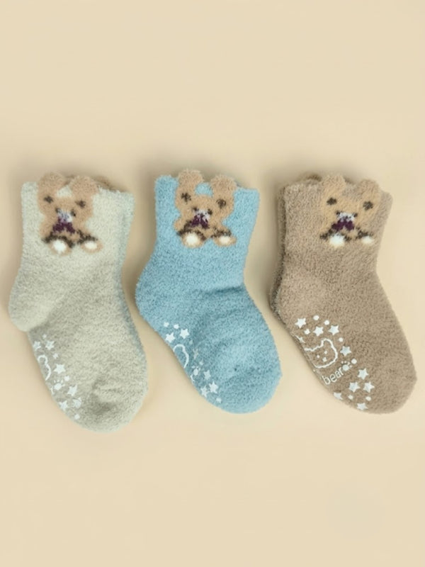 Cdeck Kids Rabbit Wool Anti-Slip Winter Socks | Soft, Warm & Comfortable | 0–4 Years