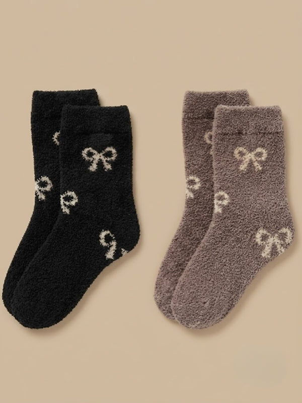 Cdeck Premium Rabbit Hair Wool Socks for Women – Ultra Soft Warm Cozy Fuzzy Mid-Calf Winter Socks 2-Pair Set
