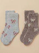 Cdeck Premium Rabbit Hair Wool Socks for Women – Ultra Soft Warm Cozy Fuzzy Mid-Calf Winter Socks 2-Pair Set