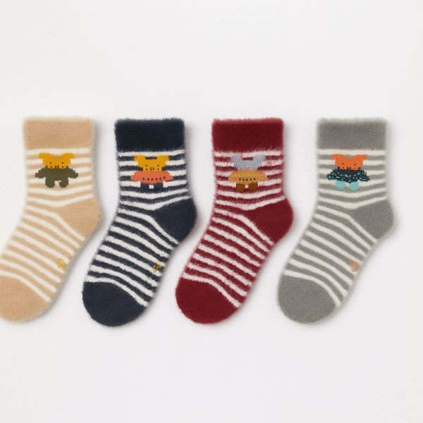 Cdeck Wool Socks for Babies – Natural Warmth for 0–2 Year Olds | Pack of 4 Pairs
