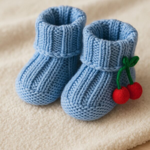 Cdeck Cozy Wool Baby Booties (0–6 Months) – Handmade Winter Shoes for Newborn Boys & Girls | Knitted with Love